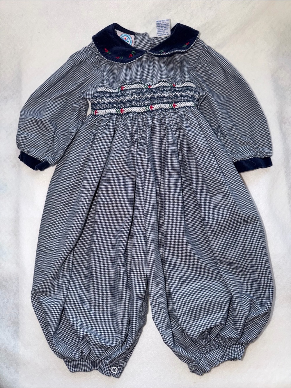 Vintage 90's Smocked Toddler Romper